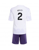 Manchester United Diogo Dalot #2 Vieraspaita Lasten 2025-26 Lyhythihainen (+ shortsit)